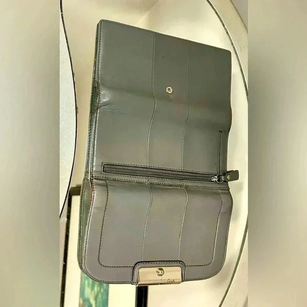 Gently Used COACH Gray Leather Wallet